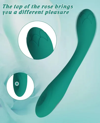 Vista 3 de Alovegarden Potente vibrador de rosa para el punto G del clítoris, estimulador de clítoris impermeable con 10 modos de vibración, juguete sexual más