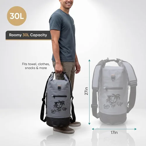 Vista 4 de Let's Tie Up Bolsas secas impermeables para navegación y exteriores Bolsa seca enrollable definitiva: estilo, funcionalidad y protección 100%