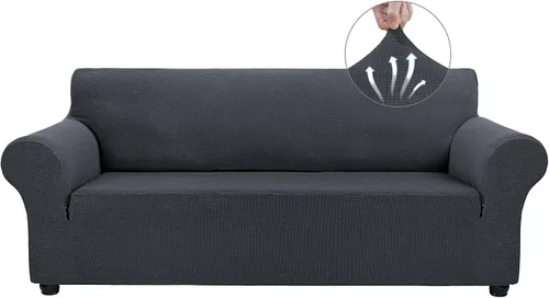 Vista 13 de Asnomy Fundas de sofá para sofá de 2 cojines, fundas elásticas para sofá biplaza, protector de mascotas, fundas de muebles para perros y gatos, tela