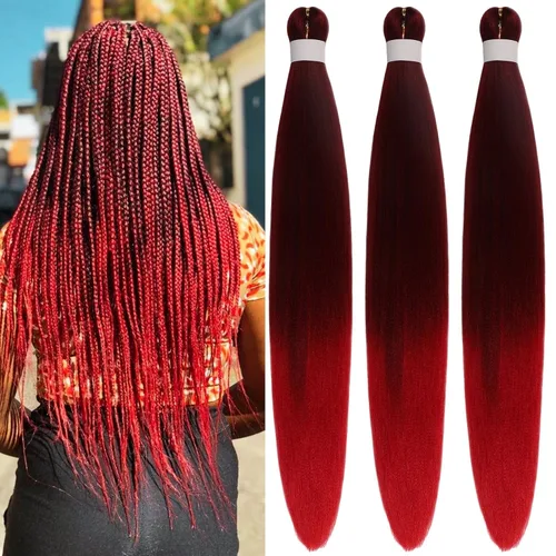 Vista 37 de Cabello trenzado para niños preestirado de 16 pulgadas, color negro para niños, trenzas sin nudos