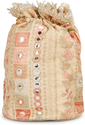 Vista 4 de Bolsos de Potli de las mujeres étnicas indias para la función de la boda y del partido