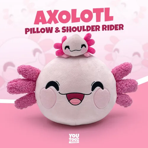 Vista 6 de Youtooz Youtooz Plush Collection - Jinete de hombro de 6 pulgadas de Axolotl magnético suave coleccionable