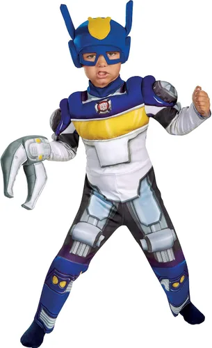 Vista 2 de Disfraz infantil del Rescue Bot Chase de Transformers, 3T-4T, Un solo