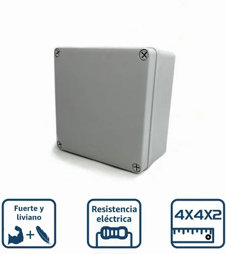 Vista 4 de Caja de conexiones eléctricas resistente a la intemperie de 4 x 4 x 2.4 pulgadas, carcasa impermeable IP65 para exteriores, plástico