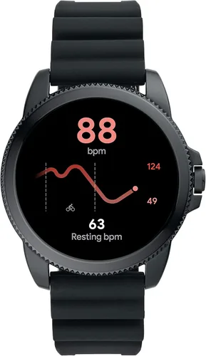 Vista 5 de Fossil 44mm Gen 5E Stainless Steel and Silicone Touchscreen Smart Watch with Heart Rate