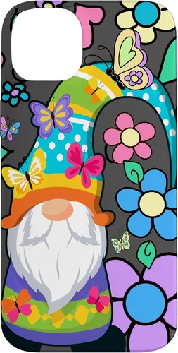 Vista 15 de Floral Daisy Flower Pattern with Butterflies Funny Gnome Case for iPhone 17