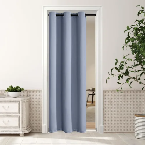 Vista 102 de MYSKY HOME Cortinas Aqua para Armario para Entrada Cortina Opaca para Puerta para Sala de Estar Cortina Oscurecedora de Habitación con Ojales