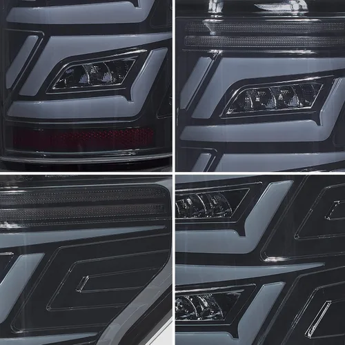Vista 8 de VLAND Luces Traseras LED Ahumadas Compatibles con [Ford F150 Pickup 2015-2020] con Señales de Giro Rojas, Solo Compatible con las Luces Halógenas