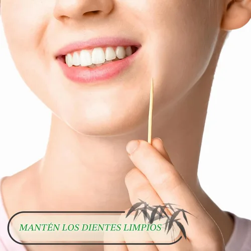 Vista 6 de Jerify 3000 piezas de palillos de dientes de madera de bambú de doble cara