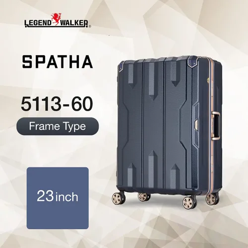 Vista 2 de LEGEND WALKER SPATHA PC+ABS Hardshell Maleta con estructura metálica con hilanderos de doble rueda, 5113, Negro