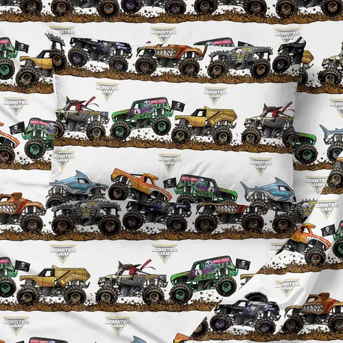 Vista 6 de Monster Jam MJ Life - Manta de 5 piezas, incluye manta, juego de sábanas
