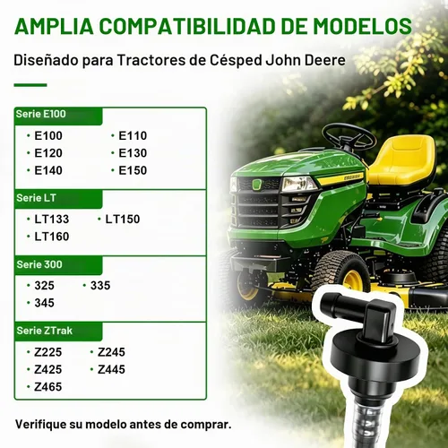 Vista 4 de AM122215 Pastilla de combustible y buje M132706 para tractor de césped Jo-hn D-eere - E100 E110 E120 E130 E140 E150 LT133 LT150 LT160 325 335 345