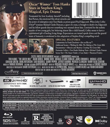 Vista 3 de Green Mile, The (4K Ultra HD + Blu-ray) [4K UHD]