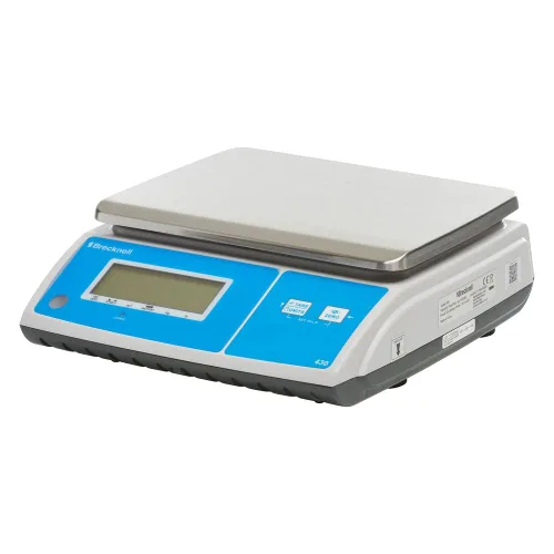 Vista 6 de Brecknell Báscula digital modelo 430 para control de porciones, color blanco/plateado/azul, capacidad de 15 libras (430-15)
