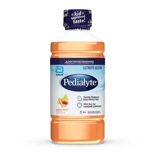 Vista 11 de Pedialyte Solución de electrolitos, botella de 33.8 onzas líquidas, sin sabor