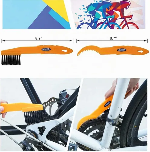 Vista 5 de focopot Kit de limpieza de bicicletas 9 piezas con herramienta de cepillo de limpieza y depurador de cadena