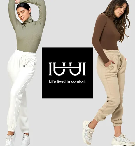 Vista 5 de Pantalones deportivos para mujer, cintura alta apilada, forro polar, con bolsillos, pantalones de descanso para yoga, entrenamiento, correr