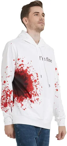 Vista 4 de NEWCOSPLAY Unisex 3D Graphic Hoodies for Men Realistic Digital Print Pullover Hoodie Hooded Sweatshirt