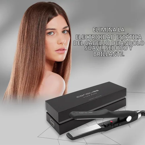 Vista 7 de CORIOLISS C Trip Mini Alisadores de cabello para mujer Titanio Plancha plana Profesional con control de temperatura (negro suave al tacto)