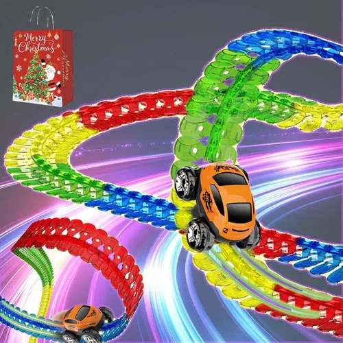 Vista 9 de Pista de carreras antigravedad mejorada 2026 con coche, pista de carreras antigravedad SmartoonKids antigravedad, pista de carreras eléctrica