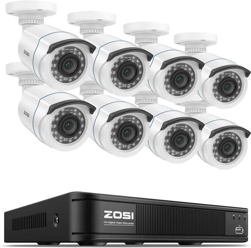 Vista 14 de ZOSI - Cámara de seguridad para exteriores e interiores de 2MP, 1080p HD, 1920TVL (híbrida 4 en 1 HD-CVI/TVI/AHD/960H analógica CVBS), 24 ledes