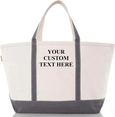 Vista 30 de CB STATION Bolso grande clásico – Bolsa de lona para mujer – Diseño multicolor, perfecta para viajes y compras En blanco: azul bebé