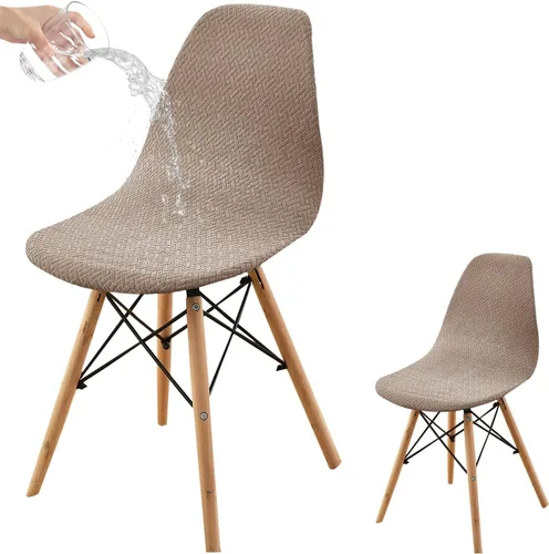 Vista 66 de HAOYONG Fundas para silla de comedor modernas de mediados de siglo, funda estampada para silla sin brazos, fundas elásticas para cocina, oficina