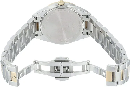 Vista 4 de Bulova Reloj analógico clásico de cuarzo para mujer con correa de acero inoxidable 98R263, Pulsera