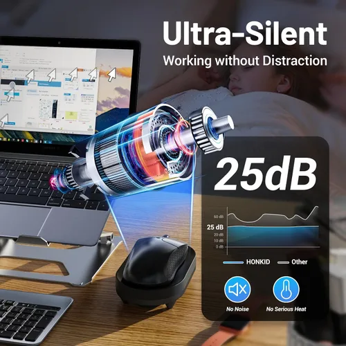 Vista 2 de HONKID - Jiggler para mover el ratón indetectable con interruptor de encendido/apagado y puerto USB, sin necesidad de controladores, simula