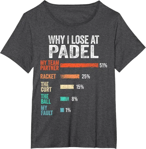 Vista 26 de Why I Lose at Padel Funny Game Padel Hombres Mujeres Camiseta de Padel