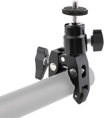 Vista 3 de Abrazadera de cangrejo estupenda con soporte de cabeza de bola para accesorios fotográficos (negro)
