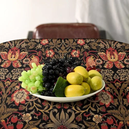 Vista 195 de Mantel Floral Retro de Pájaros, Diseño Original Bohemio William Morris Estampado Cubierta de Mesa para Hogar Picnic Fiesta Comedor Cocina William