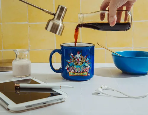 Vista 5 de Silver Buffalo Killer Klowns From Outer Space Jojo - Taza de café grande para té, expreso, cacao, capacidad para 20 onzas