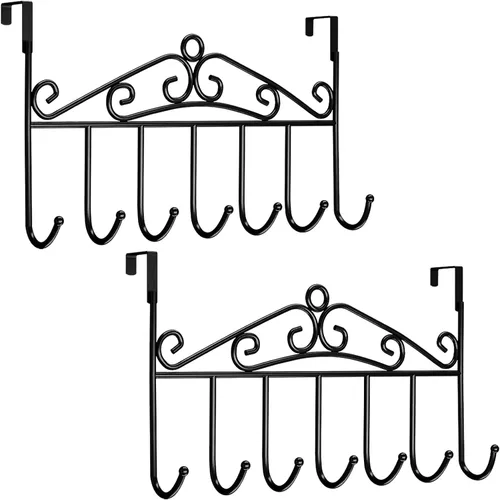 Vista 7 de Youdepot Ganchos para colgar sobre la puerta,Gancho de puerta,Percha de puerta 2 piezas, blanco
