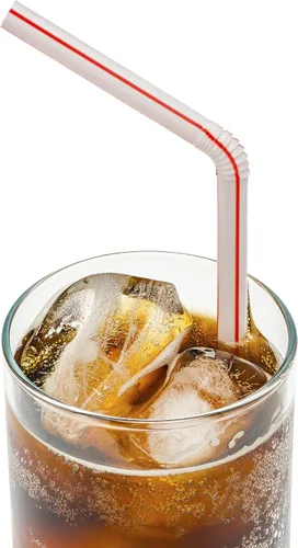 Vista 4 de Pajitas flexibles de plástico desechables sin BPA de 8 pulgadas de largo (paquete de 200 unidades, colorido)