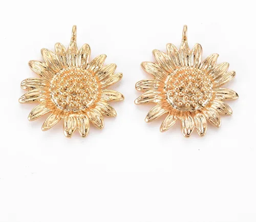 Vista 10 de UR URLifeHall 10 dijes de galletas de la fortuna, chapados en oro de 18 quilates y latón para hacer aretes, collares y pulseras