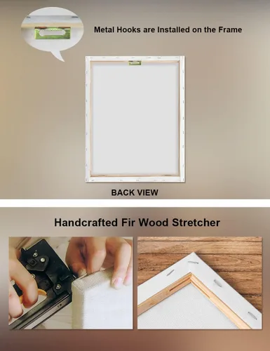 Vista 6 de Creoate Arte de pared para decoración de habitación de niños, 4 piezas de imágenes de animales lindos con citas inspiradoras, lienzo impreso, juego