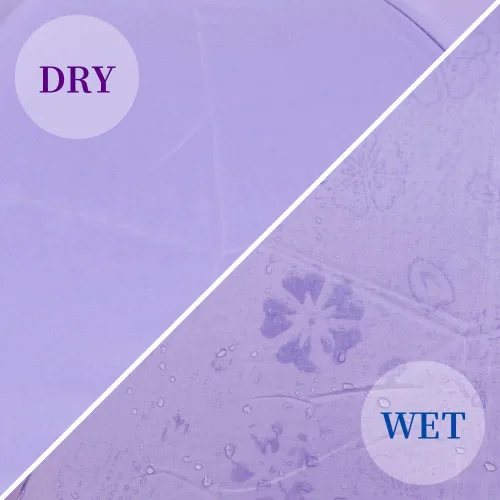 Vista 3 de Japard Sombrilla plegable Flor mágica en la lluvia, sombrilla de viaje con protección UV para mujeres y niñas, deportes al aire libre, camping