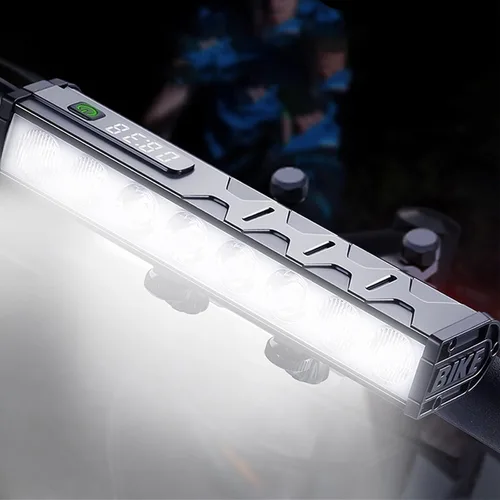 Vista 13 de Luces de bicicleta, 17 LED de 4800 lúmenes, luz de bicicleta con 4 modos, 10000 mAh USB recargable luz de bicicleta para bicicleta con pantalla