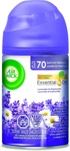 Vista 12 de Air Wick - repuestos en espray para ambientador automático, olor a agua fresca, 1 unidad, aceites esenciales, neutraliza malos olores