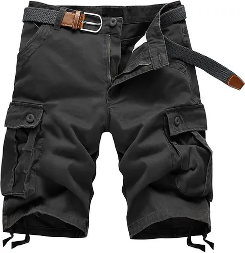 Vista 2 de Pantalones cortos casuales para hombre, atléticos, trabajo, playa, entrenamiento, golf, verano, transpirables, baloncesto, pantalones cortos