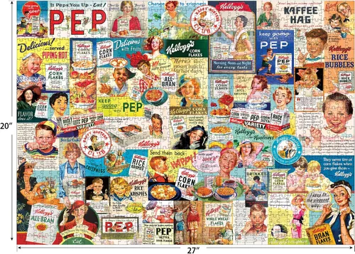 Vista 6 de RoseArt - Kellogg's - Anuncios de cereales - Rompecabezas de 1000 piezas para adultos