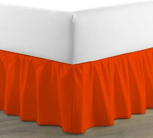 Vista 4 de Falda de cama individual negra para falda de cama con volantes con caída de 16 pulgadas, tela de tres lados ajustable con volantes suaves y sedosos