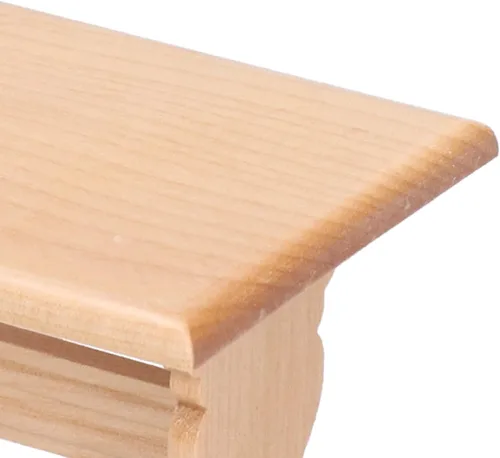 Vista 5 de Juego de mesa y banco de madera para casa de muñecas a escala 1:12, muebles de casa de muñecas en miniatura, mesa de comedor larga para sala