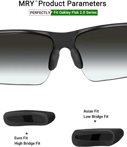 Vista 2 de Mryok Almohadillas de nariz de repuesto para Oakley Flak Draft OO9364Flak Draft Asian Fit OO9373 - Opciones