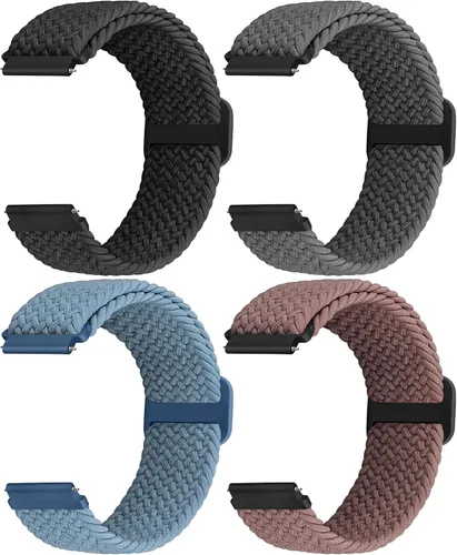 Vista 9 de Correa de reloj trenzada Solo Loop – 0.709 in, 0.787 in, 0.866 in, correa trenzada de liberación rápida, correas de reloj elásticas de nailon