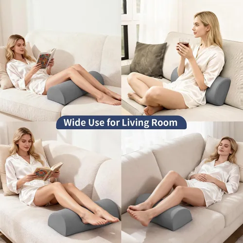 Vista 5 de Almohada de rodilla para dormir de espalda, almohada para elevación de piernas, almohada de espuma viscoelástica debajo de la rodilla para dormir