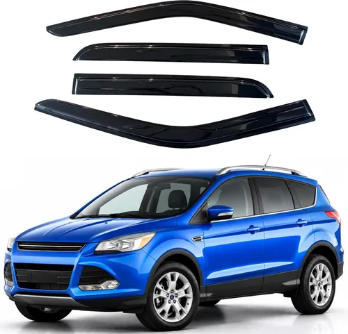 Vista 90 de Visera de ventana IG para Ford Focus Sedán y Hatchback 2012-2018, Protector de ventana lateral para lluvia y viento estilo Mugen, extra duradero