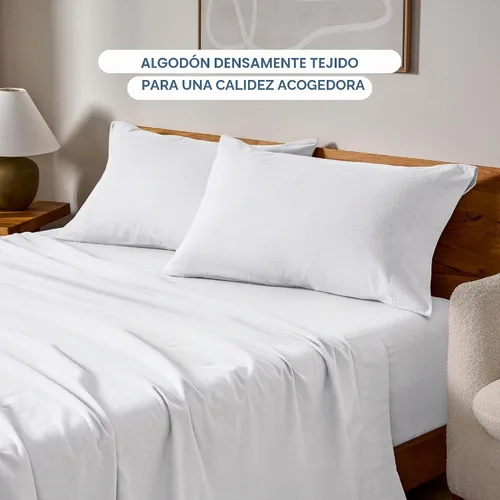Vista 2 de Bare Home Fundas de almohada de franela 100% algodón