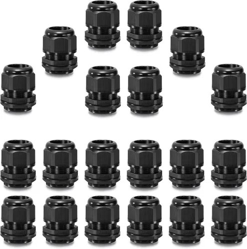 Vista 10 de QILIPSU Prensaestopas de nailon NPT de 1/2, impermeable, IP68 ajustable, para cable de 0.236-0.472 in de diámetro (1/2 NPT, 12 unidades)
